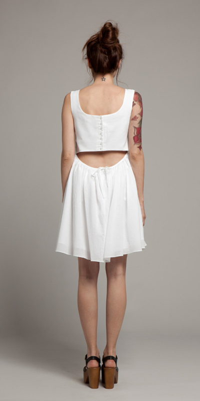 White Pocket Imogen Dress